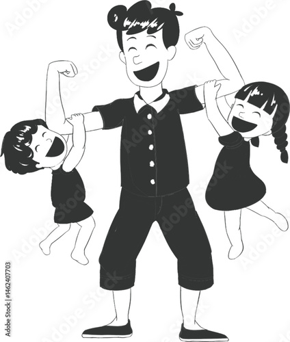 Fathers Day Silhouette Image