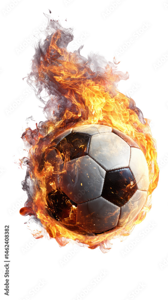 custom made wallpaper toronto digitalSoccer Ball with Fire Transparent Background

