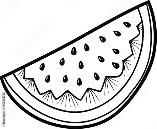 Watermelon silhouette,fruit vector, Watermelon slice vector icon
