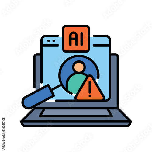 Fraud detection color line icon for digital and print projects.