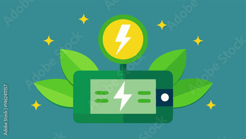 Hybrid Generator A hybrid generator with a green leaf emblem surrounded by dollar signs and an eyecatching sign next to it stating Flash Sale Today Only