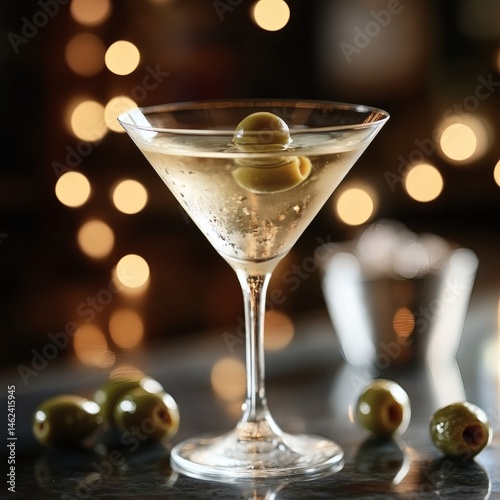 Wallpaper Mural Elegant Martini Cocktail with Olives in Bar Setting Torontodigital.ca