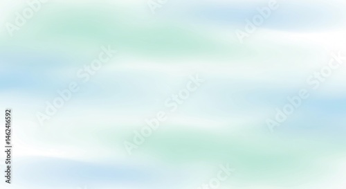 Soft Cool Colors on Watercolor Abstract Background