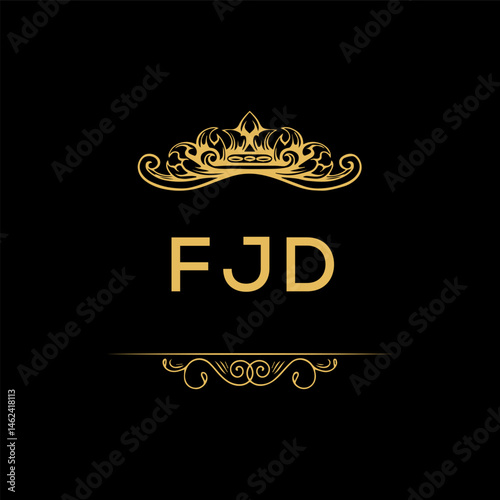 FJD   letter logo creative design with vector graphic,
