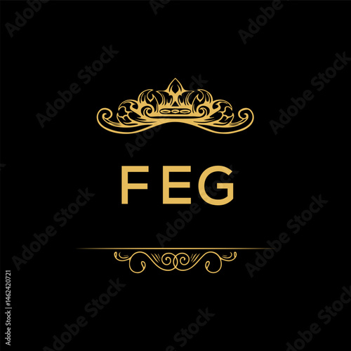 FEG letter logo creative design with vector graphic,