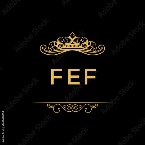 FEF letter logo creative design with vector graphic,