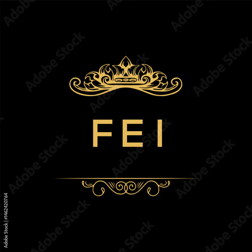 FEI letter logo creative design with vector graphic,