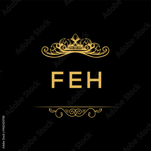 FEH letter logo creative design with vector graphic,