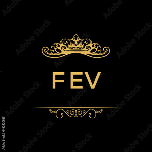 FEV letter logo creative design with vector graphic,