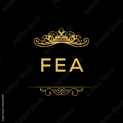 FEA letter logo creative design with vector graphic,