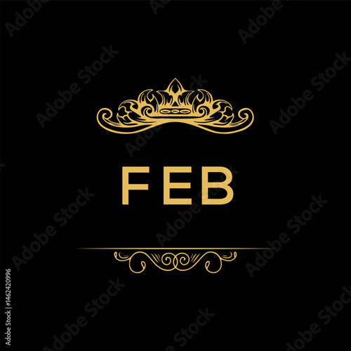 FEB letter logo creative design with vector graphic,