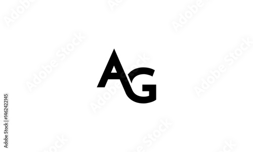 AG initial letter, monogram logo