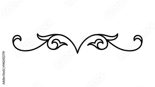 Divider line design elements floral line
