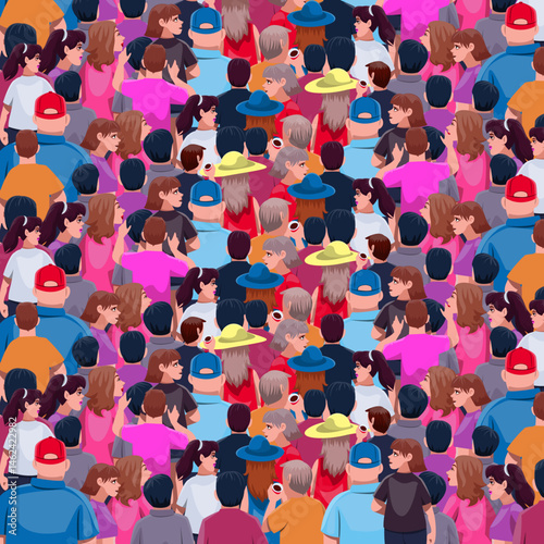 Colorful Crowd Vector Illustration Design