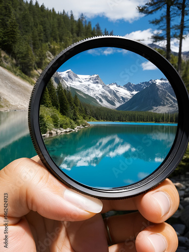 Using a polarizing filter. Polarizing filter for camera lens.