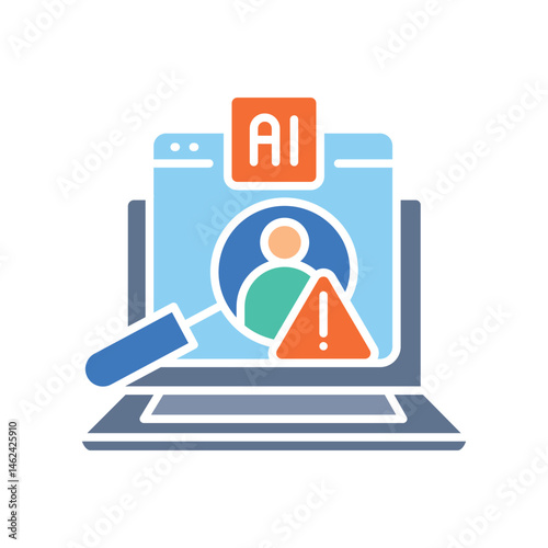 Fraud detection color flat icon for digital and print projects.