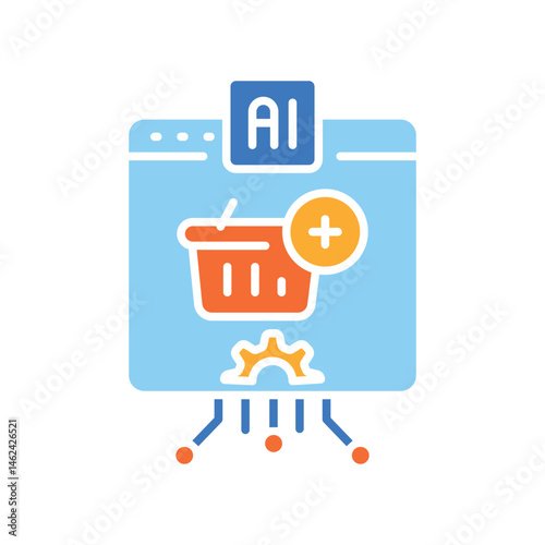 Complementary product recommendation color flat icon for digital and print projects.