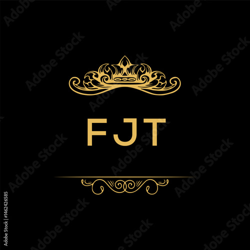 FJT letter logo creative design with vector graphic,
