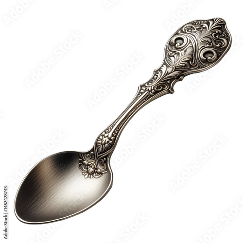 Antique spoon isolated on white background