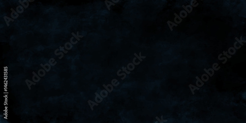 Abstract black and blue background with spotlight border and watercolor painted old grunge or smoke texture. black wall, stone texture for the background. beautiful blue watercolor grunge.