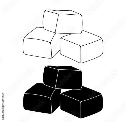 Caramel candies isolated Collection vector design illustration.