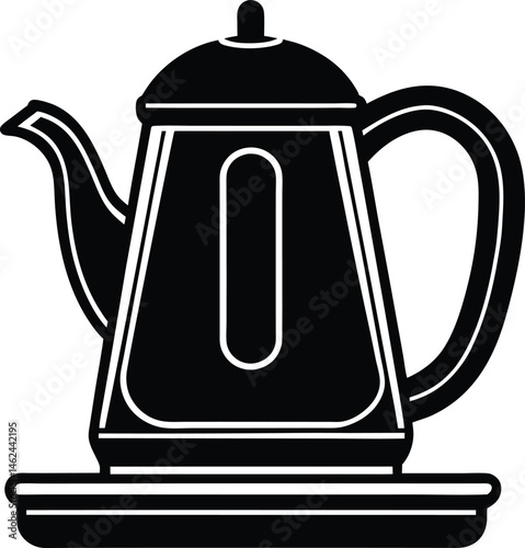 Electric teapot with flavor infusion tray silhouette