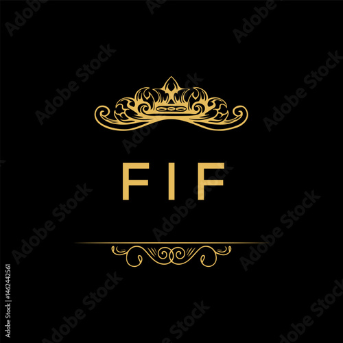 FIF  letter logo creative design with vector graphic,