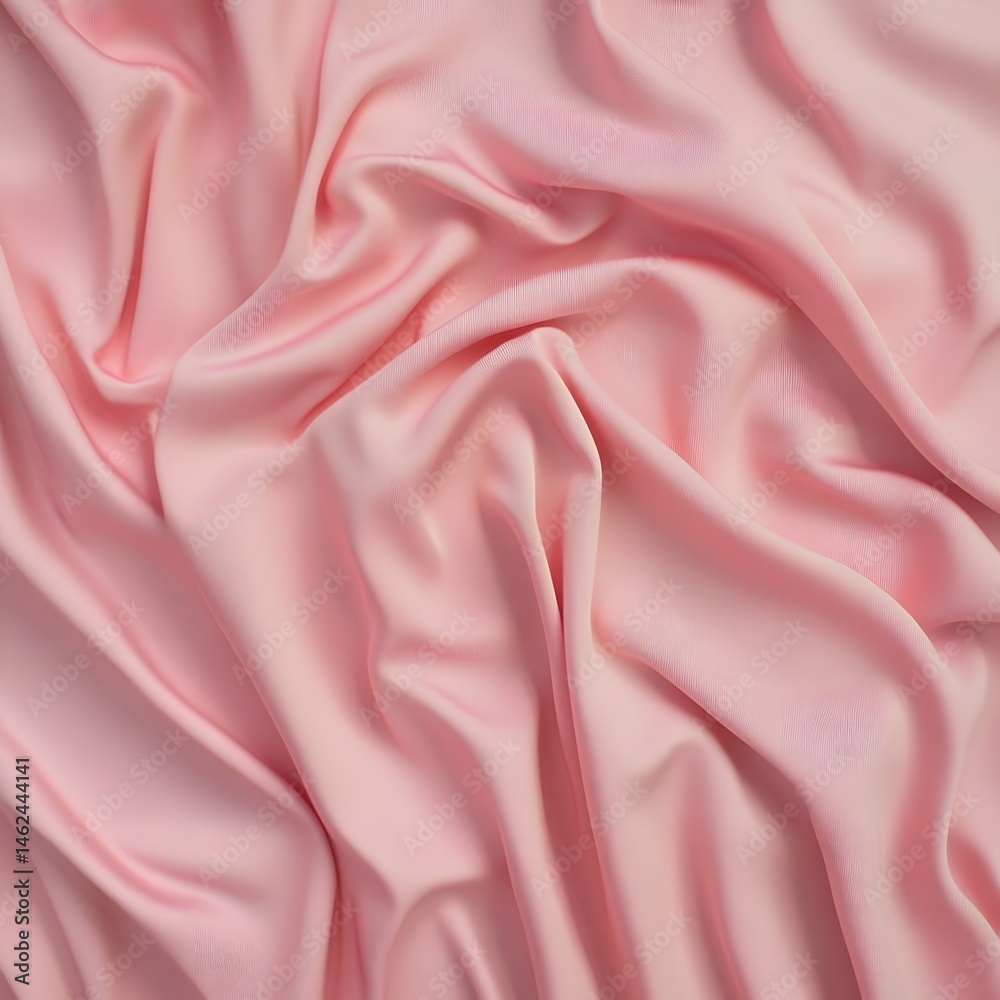 Obraz premium Draped Pink Fabric Texture Background Soft Elegant Rose Textile