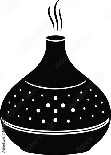 Humidifier with mood lighting and aroma diffuser silhouette