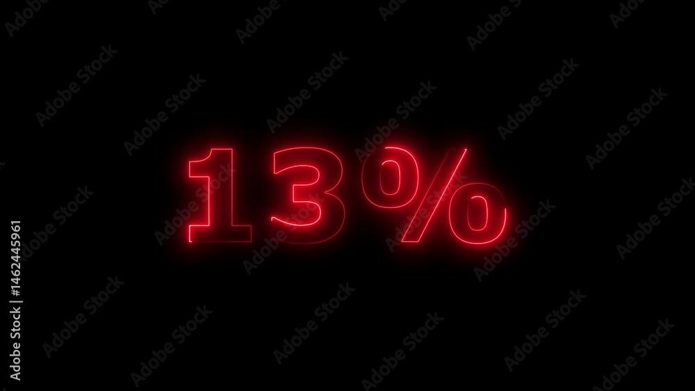 neon text % number countdown icon background 4k animation. neon text % number countdown icon background 4k animation.