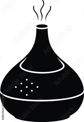 Humidifier with mood lighting and aroma diffuser silhouette