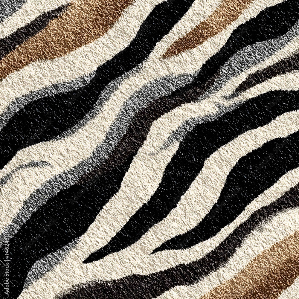 Dynamic Zebra Print Pattern Design for Fabric Seamless Textile Texture Modern Fashion Industry Studio Perspective