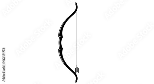 Bold Black Curving Design Element Sharp Angles Graphic Art