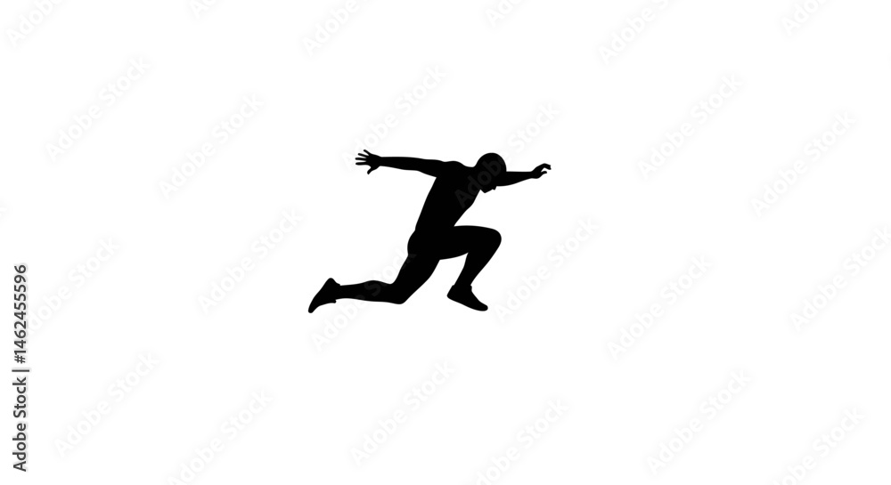 Silhouette of a Reaching Hand and Extended Leg in Dynamic Motion Silhouette of a Reaching Hand and Extended Leg in Dynamic Motion