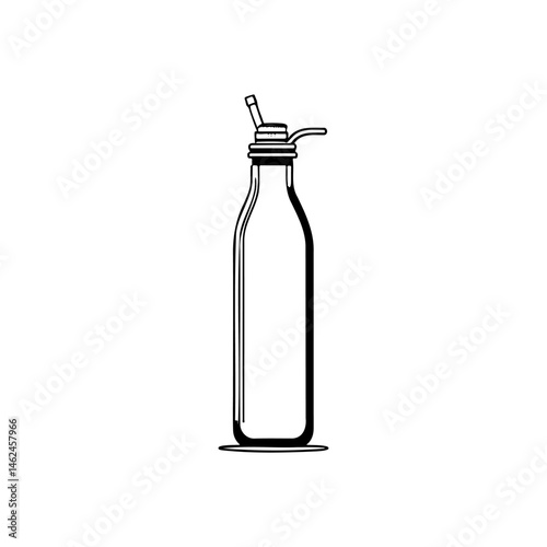 Vintage siphon bottle illustration, perfect for classic barware design elements