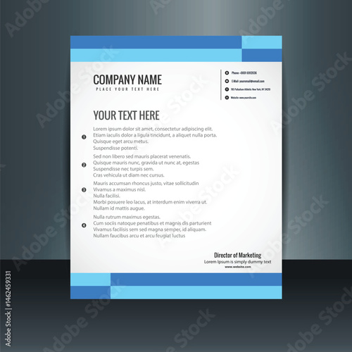 Professional Modern Corporate Letterhead Template Design

