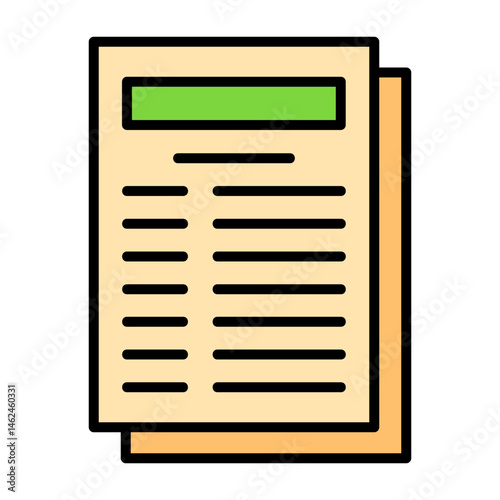 Bank statement Vector Icon