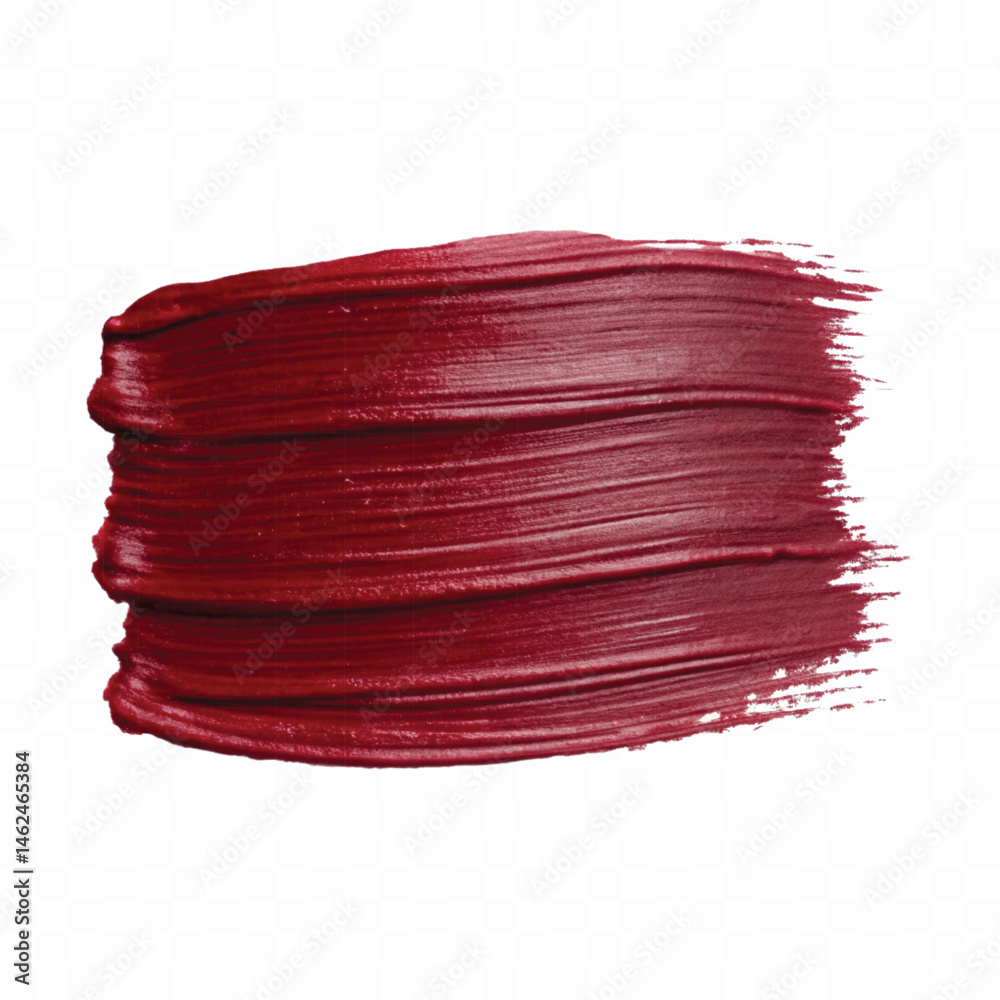 abstract smooth smudged carmine red lipstick swatch stroke isolated on transparent background abstract smooth smudged carmine red lipstick swatch stroke isolated on transparent background