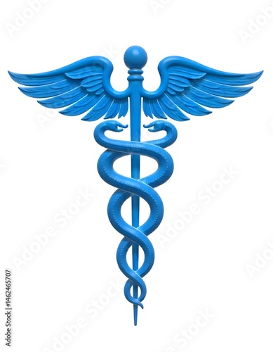 caduceus medical symbol on white background
