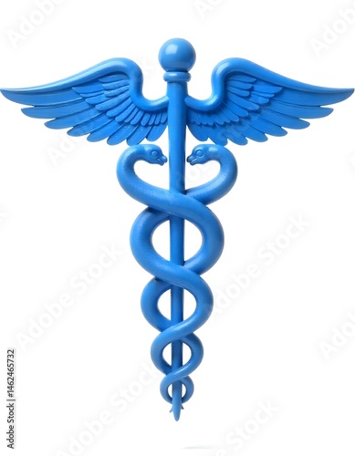 caduceus medical symbol on white background