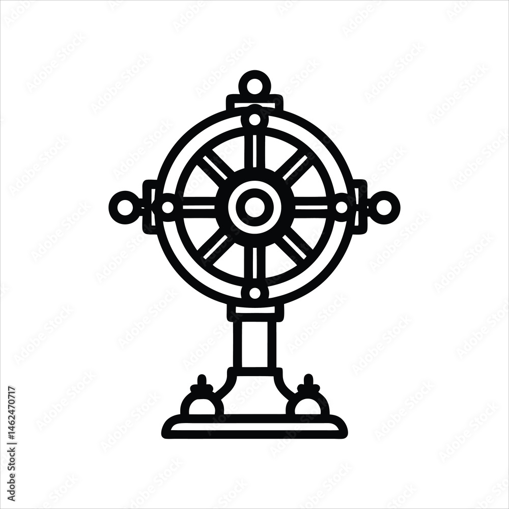 Obraz premium Industrial Antique Steampunk Part Vector Image