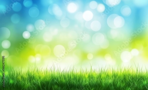 Green Grass with Bokeh Background,Nature,Spring