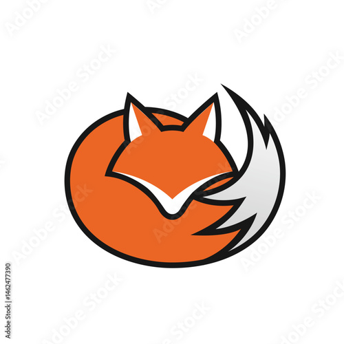 Creative fox silhouette logo vector symbol design icon 
