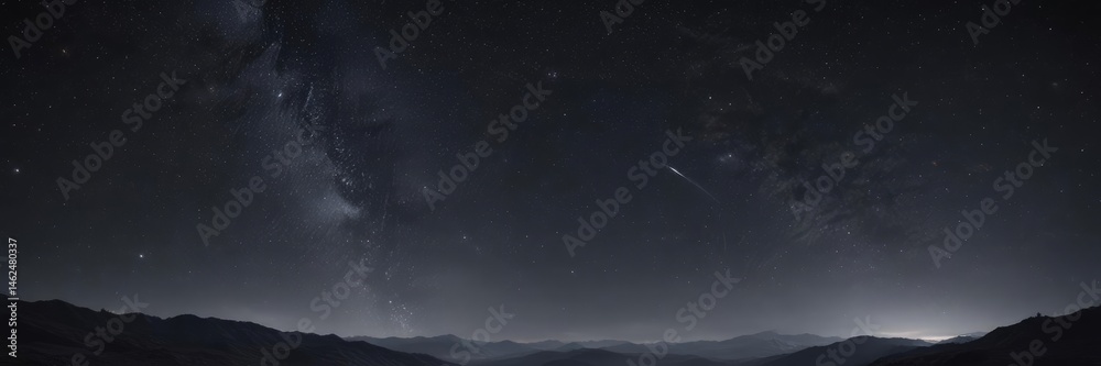 Dark night sky, countless twinkling stars, vast galaxy , Milky Way, mysterious