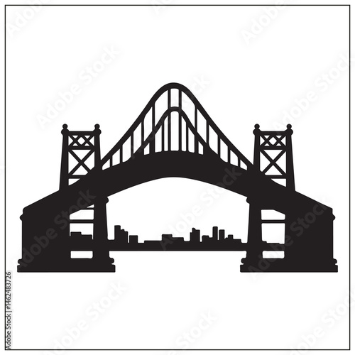 Suspension Bridge Shadow, Cable, Modern