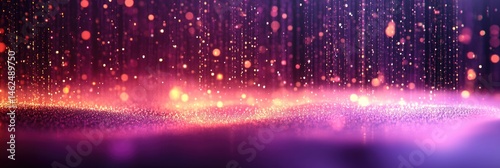 Pink and Purple Glitter Background with Bokeh Lights