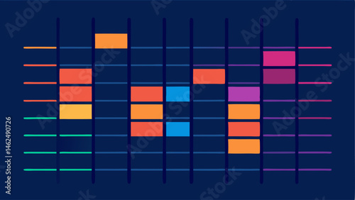Heatmap A gridlike heatmap using gradient colors to illustrate the intensity of epigenetic marker changes over time for a cohort of patients with time indicated on one axis and