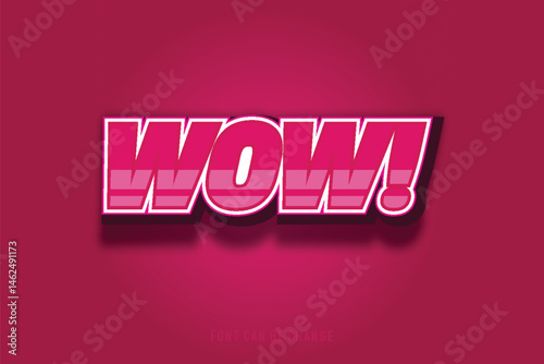 text effect wow illustration