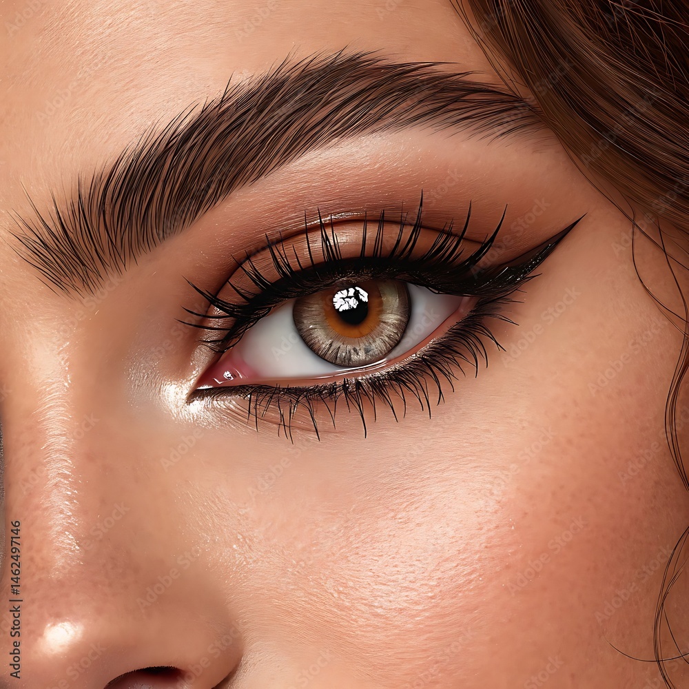 Fototapeta premium close up of female eye with makeup