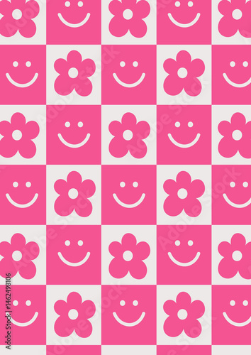 Retro groovy abstract cover background